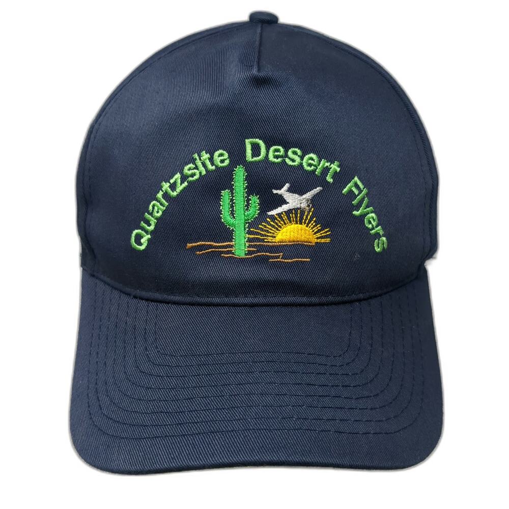 Nissun 5 Panel Blue One Size Hat Quartzsite Desert Flyers Cactus Sun Strapback
